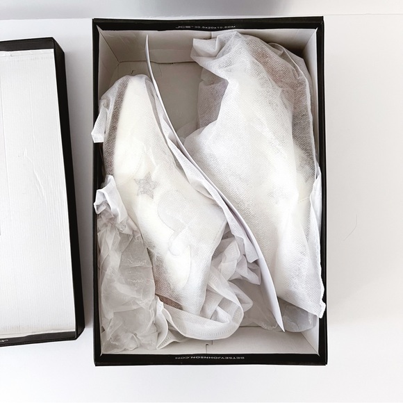 Betsey Johnson Denniss Silver Star Mule Shoes with Rhinestones - Picture 7 of 8